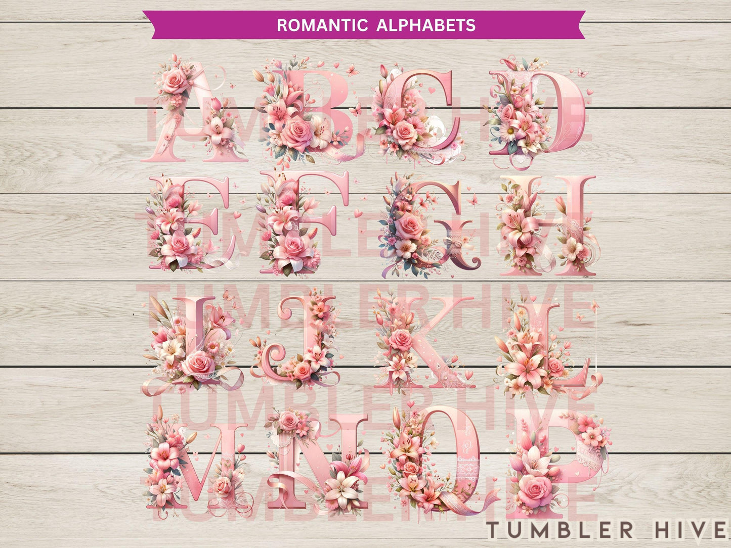 Romantic Pink Alphabet Tumbler Wrap Mugs Christmas Wedding Valentine Love Ornament Keepsake Commercial Use Allowed PNG, Clipart downloads