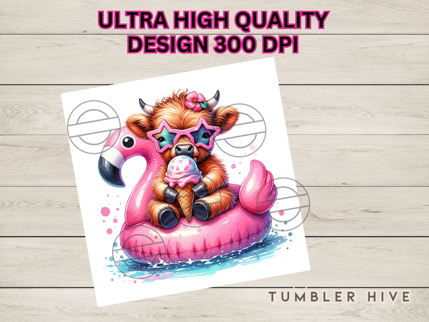 Baby Highland Cow Tumbler Wrap, 20 oz Skinny Sublimation Tumbler Design, Summer Print Sublimation Design Png, Headband Tumbler Png Downloads