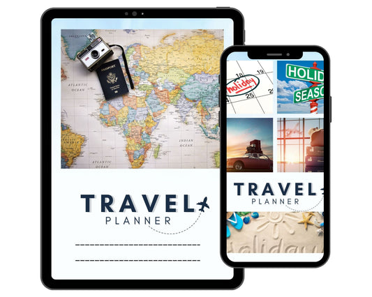 50 page Travel Planner Printable BUNDLE, trip planner, travel templates, holiday notebook, roadtrip diary, journal, packing list, vacation